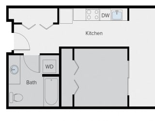 Sparc Apartments 1x1 Building C Floor Plan