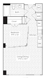 S1a floor plan at Dock 79, District of Columbia