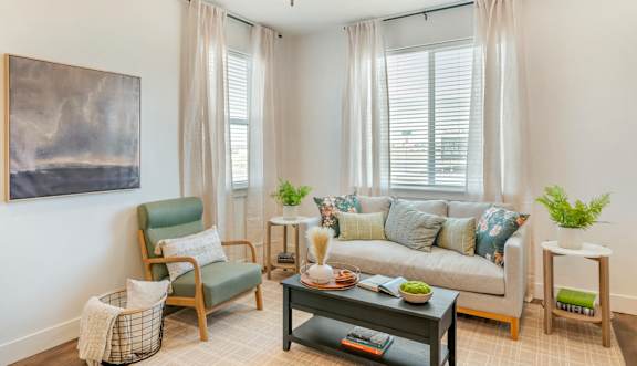 Maye House Living Room with Large Windows