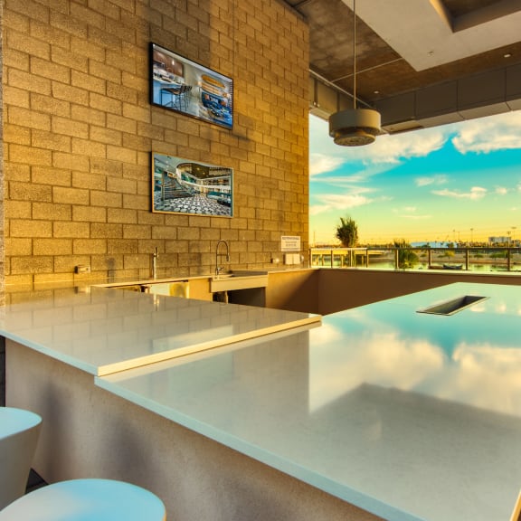 outdoor kitchen