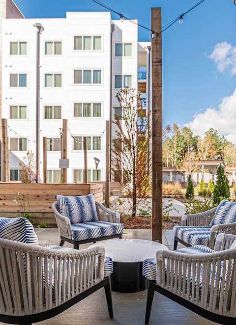 Exterior Courtyard at Briar Park 55+ Apartments, Georgia, 30331