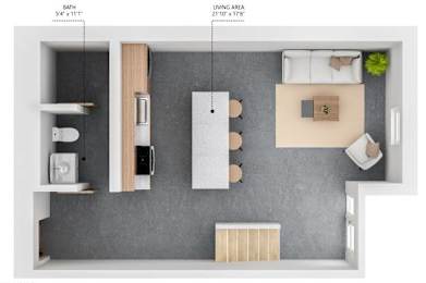 C1L Floor Plan at City Square Lofts, Des Moines, IA