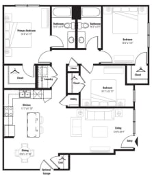 a black and white floor plan of a house