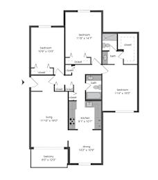 3 bedroom w WD