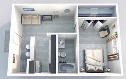 EFF2 | EFFICIENCY / 1 BATH | 500 SQ FT at Aero White Rock, Dallas, TX, 75238