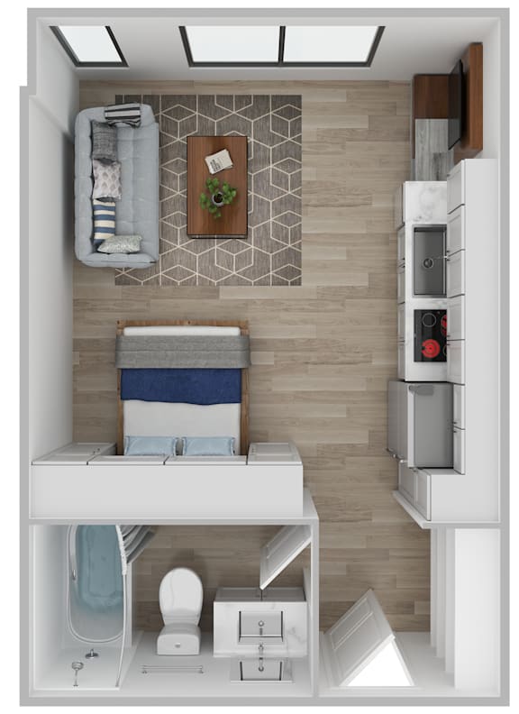 A small bathroom with a toilet, sink, and a towel rack.