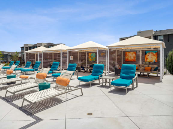 Poolside Seating at Lumina at Spanish Springs, Sparks