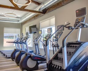 Fitness center with cardio machines | SoRoc on Maine