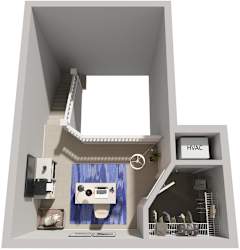 1 Bed 1 Bath Floor Plan | 934 Sq. Ft.