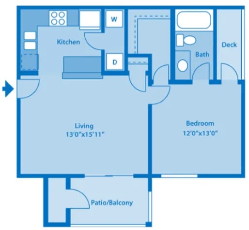 Floor Plan 1A | One Bedroom Renovated