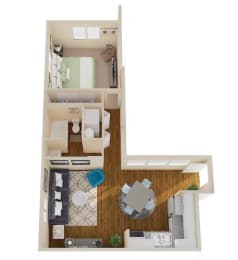 The Reserve at Bucklin Hill Apartments Salish 3D Floor Plan