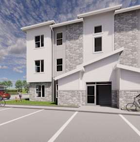 A room with wooden floors and white walls at Siena Crossing Apartments, Ankeny, IA, 50223