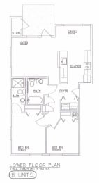 Fruitland Meadow Apartments in Salem, Oregon Two Bedroom Two Bath Floor Plan