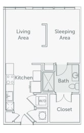 Element 29 - A03 - Studio - 2D floor plan