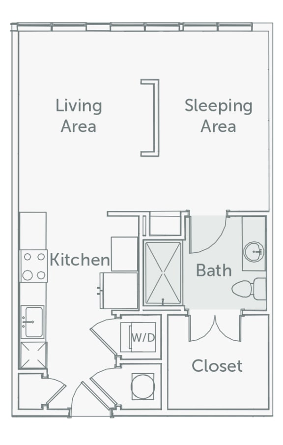 Element 29 - A03 - Studio - 2D floor plan