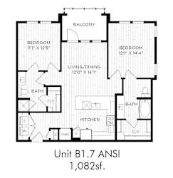 Aura Beacon Island Apartments B1.7 Floor Plan