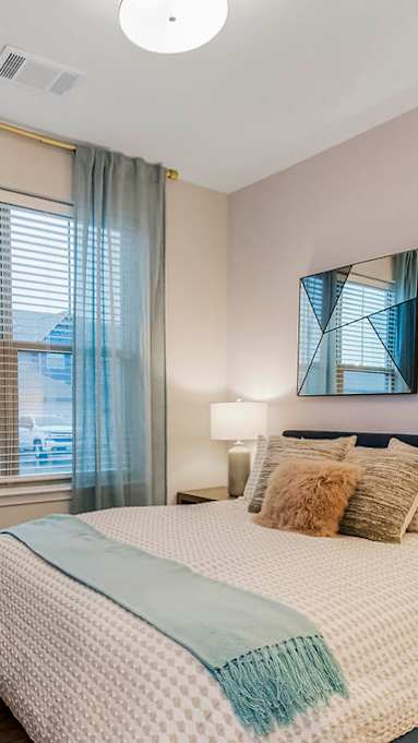 Bedroom with Overhead Lighting