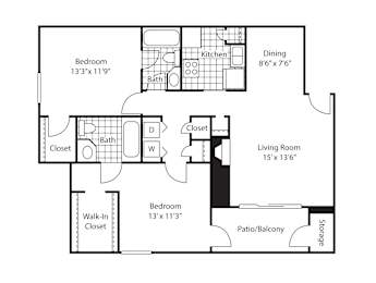 a typical floor plan of a 555 sq ft house