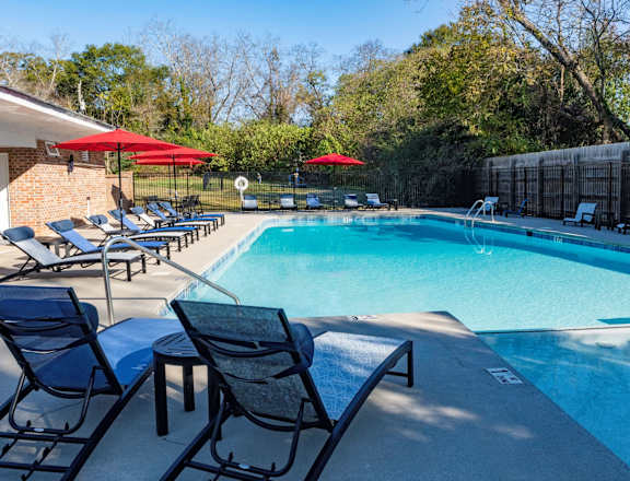 Swimming Pool with Sun Deck located at Venue at Carrolton in Carrolton, GA 30117