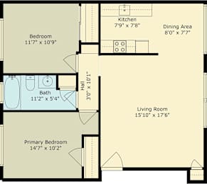 A floor plan of a unit at 767 South Wolfe Road, Sunnyvale, showing a living room, dining area, kitchen, and three bedrooms.