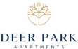 A logo for Deer Park Apartments featuring a tree.