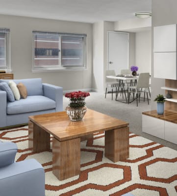 Living Room With TV at Metro 710, Silver Spring, Maryland
