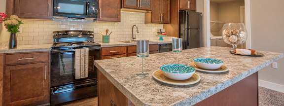 Gourmet kitchen at Verndale Apartments in Lansing, MI 