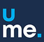 a logo that on a blue background
