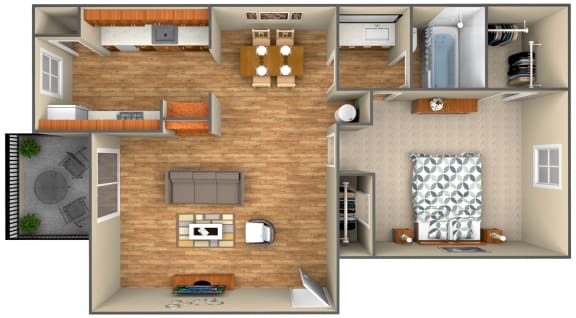 Floor Plan  1-Bedroom floor plan
