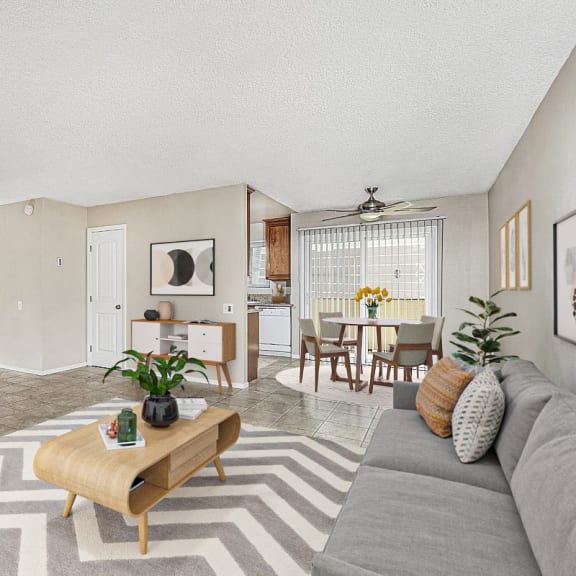 large living room with a couch and television