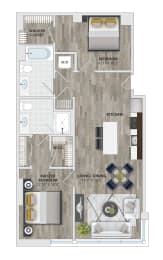 Jb11 Floor Plan at 1405 Point, Baltimore, Maryland