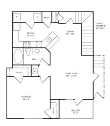 A3 Floor Plan at Sovereign at Overland Park, Kansas, 66213
