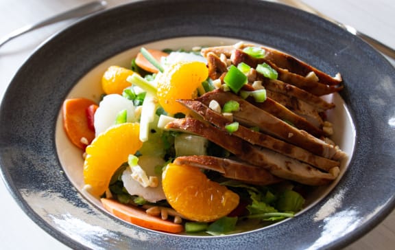 a plate of food on a table