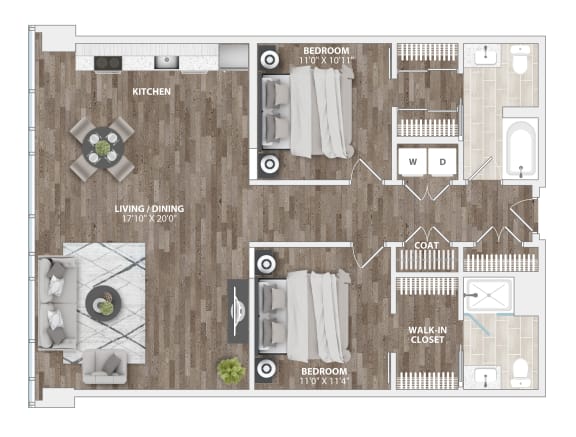 Floor Plan  B2L Floor Plan at 1305 Dock Street, Maryland