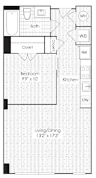 S3 floor plan at Dock 79, Washington, District of Columbia