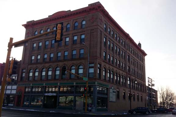 Front Angle View  at Block 6 Apartments, North Dakota