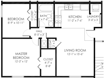  Floor Plan Two Bedroom