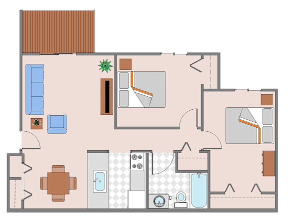 Floor Plan Two Bedroom