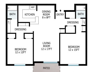 2 Bedroom Floorplan