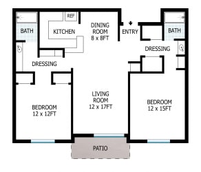 2 Bedroom Floorplan