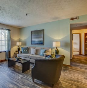 Modern Living Room at Lake Forest Apartments, Westerville, 43081
