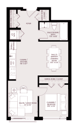 bedroom floor plan of the residence 920 sq ft