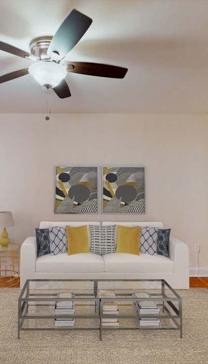 living area at 2801 pennsylvania ave apartments in washington dc