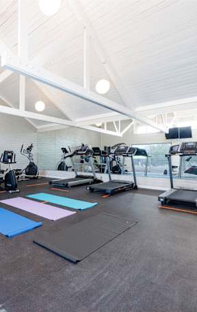 Fitness center with gym equipment