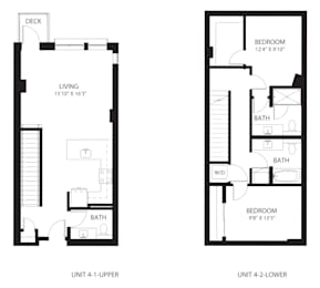 Vela Apartments TH4 Floor Plan
