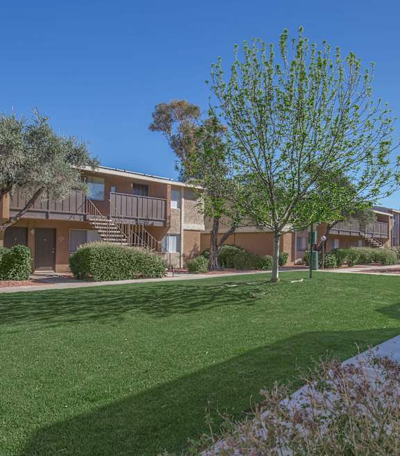 Capistrano Apartments Exterior Buildings with Trees and Landscaping 