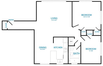  Floor Plan Two Bedroom A