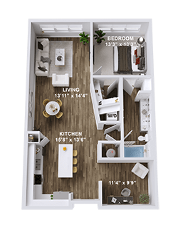 Floor Plan  Unit A3 at Parkway Crossings, Kissimmee Florida