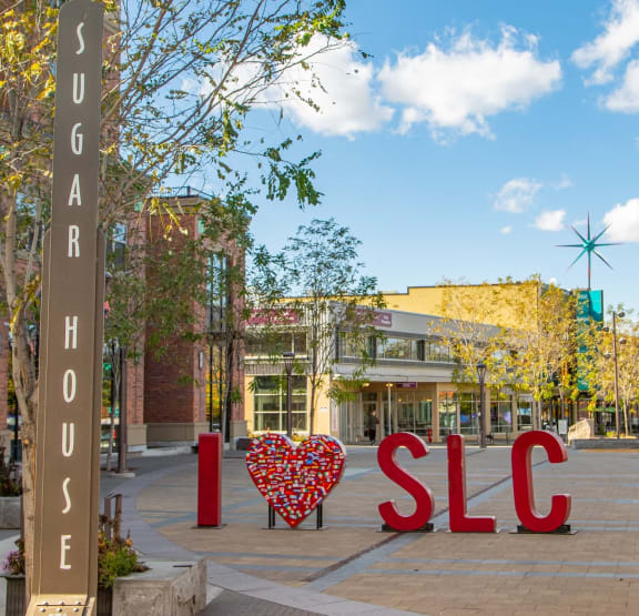 a sign that says sclc in front of a building