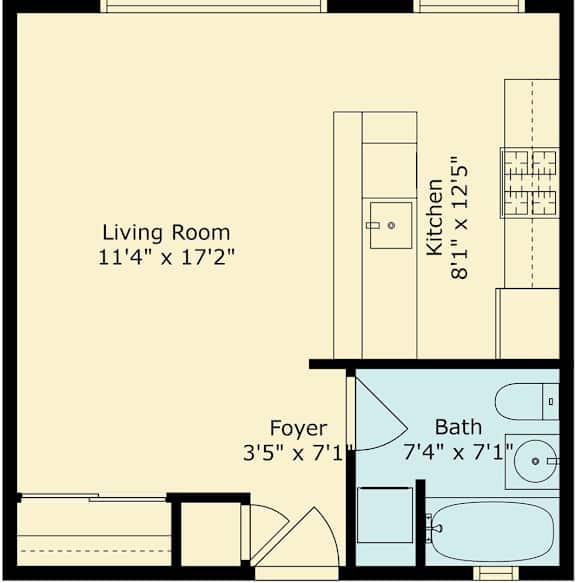 A floor plan for a living space at 1403 Floribunda Avenue, Burlingame, California.